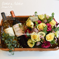 wine & flower basket